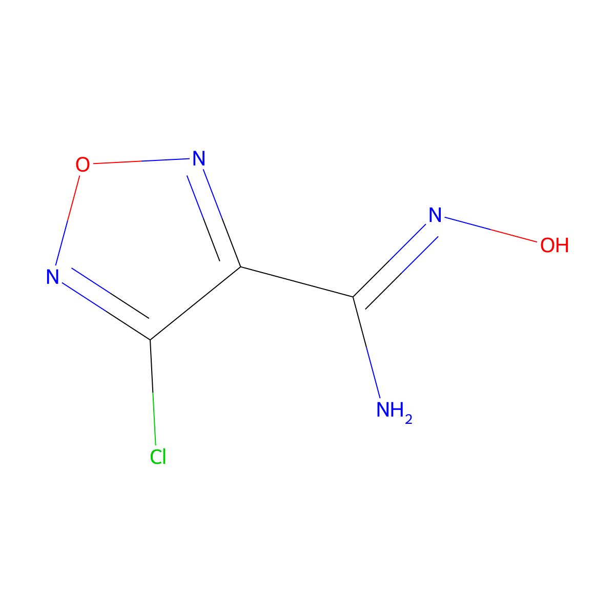 (E)-4-Chloro-N'-hydroxy-1,2,5-oxadiazole-3-carboximidamide molecular structure, CAS 375360-48-8