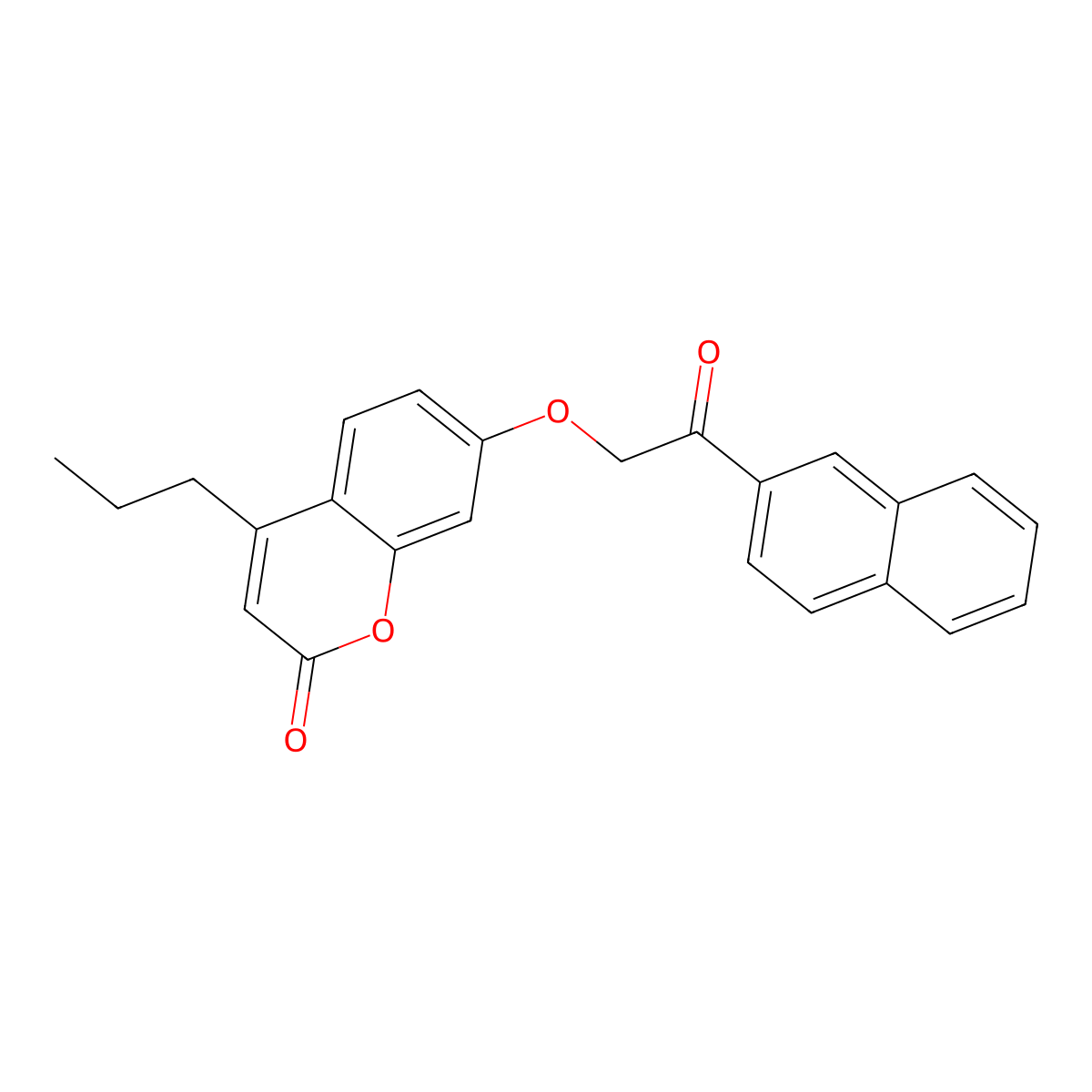7-(2-Naphthalen-2-yl-2-oxoethoxy)-4-propylchromen-2-one molecular structure, CAS 375362-66-6