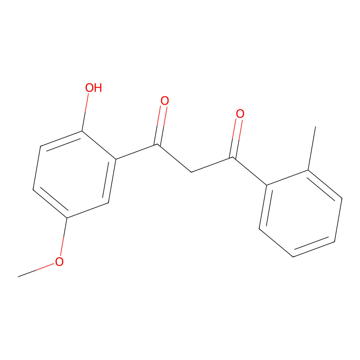 1-(2-Hydroxy-5-methoxyphenyl)-3-(2-methylphenyl)propane-1,3-dione molecular structure, CAS 375363-79-4