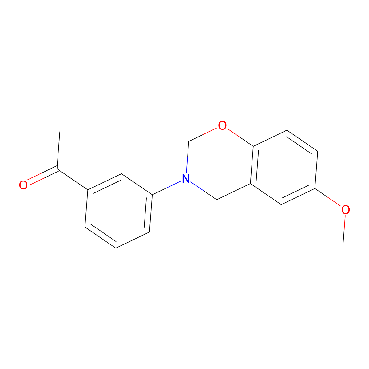 1-[3-(6-Methoxy-2,4-dihydro-1,3-benzoxazin-3-yl)phenyl]ethanone molecular structure, CAS 375363-83-0