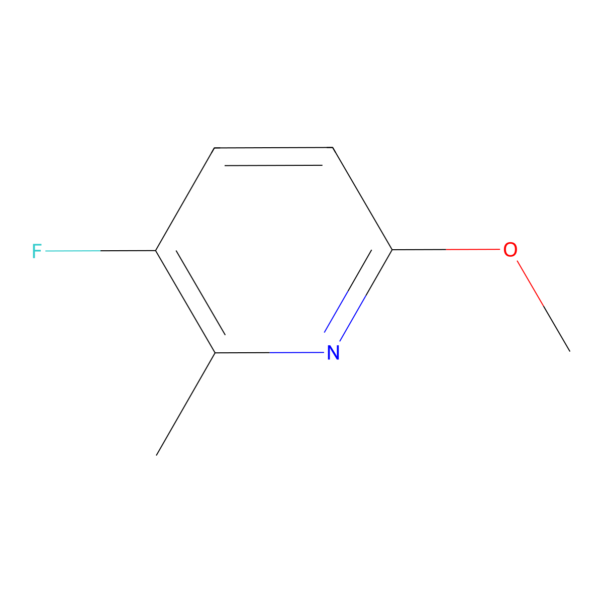 3-Fluoro-6-methoxy-2-methylpyridine molecular structure, CAS 375368-86-8