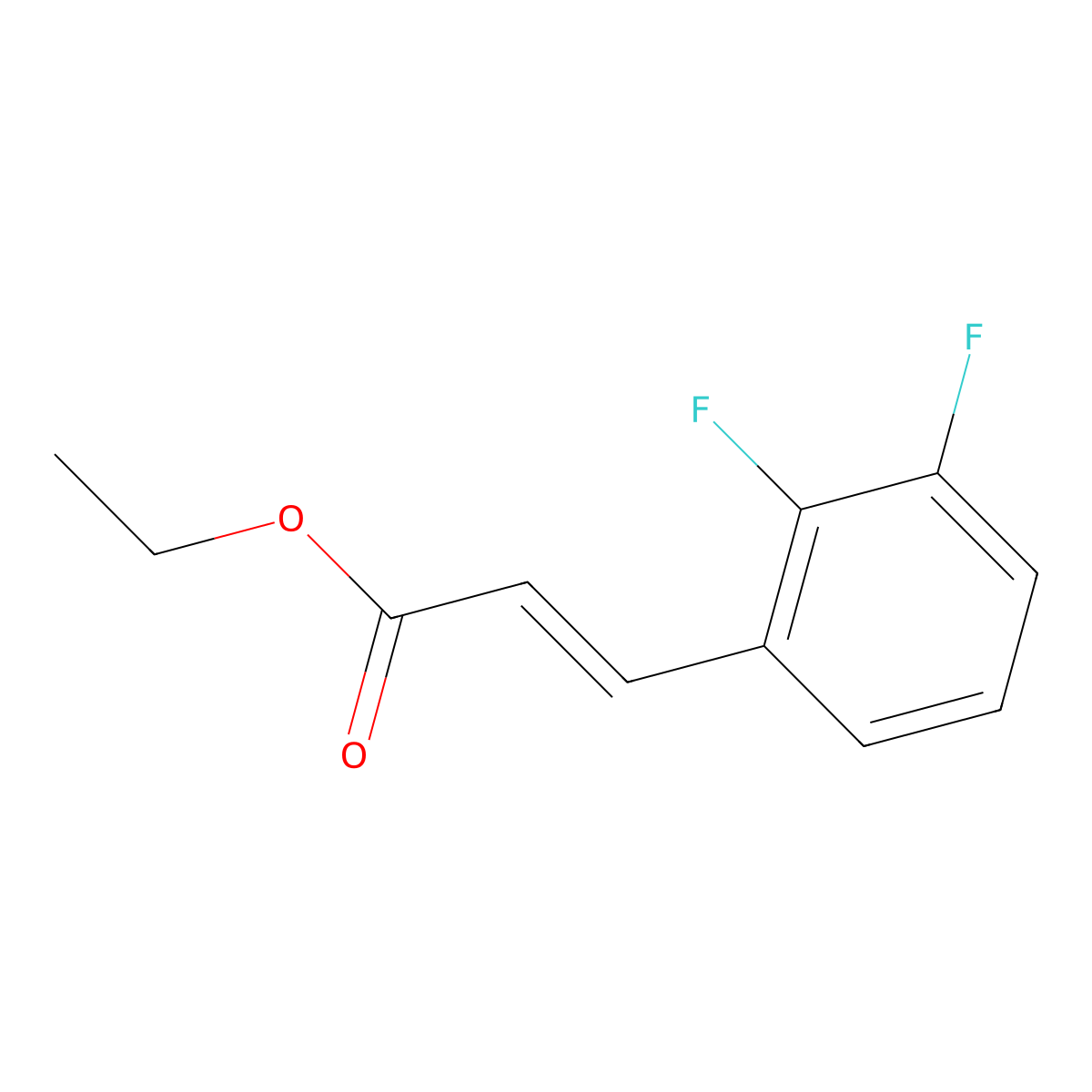 Ethyl 2,3-difluorocinnamate molecular structure, CAS 375368-90-4