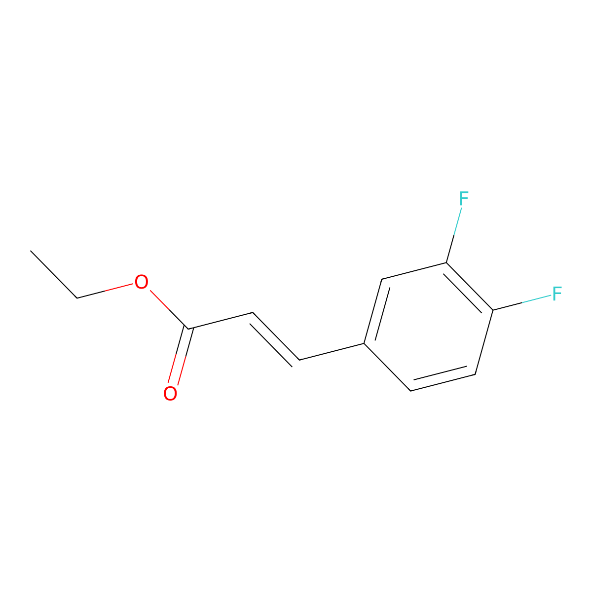 Ethyl 3-(3,4-difluorophenyl)acrylate molecular structure, CAS 375368-92-6