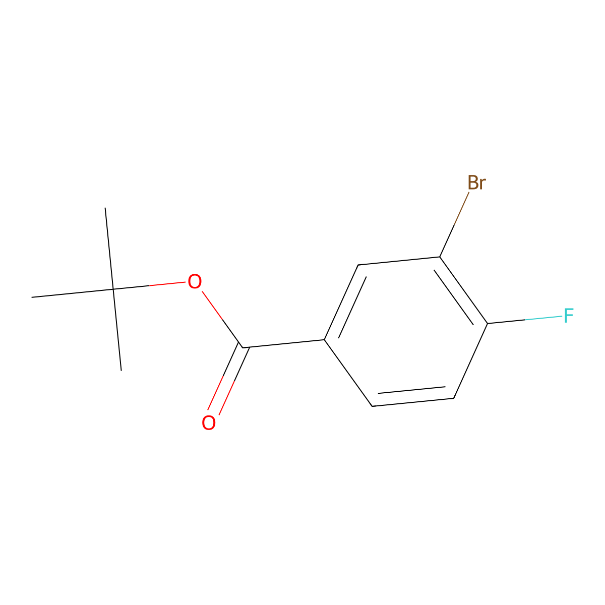 tert-Butyl 3-bromo-4-fluorobenzoate molecular structure, CAS 375368-94-8