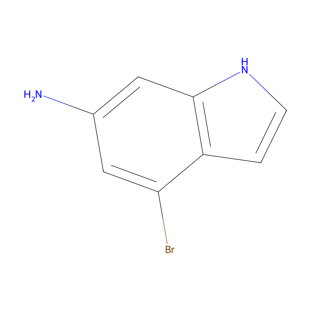 4-bromo-1H-indol-6-amine molecular structure, CAS 375369-03-2