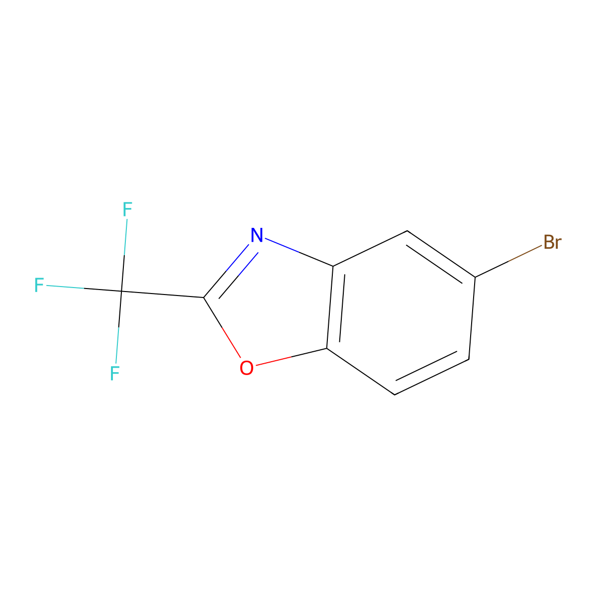 5-Bromo-2-(trifluoromethyl)benzoxazole molecular structure, CAS 375369-08-7