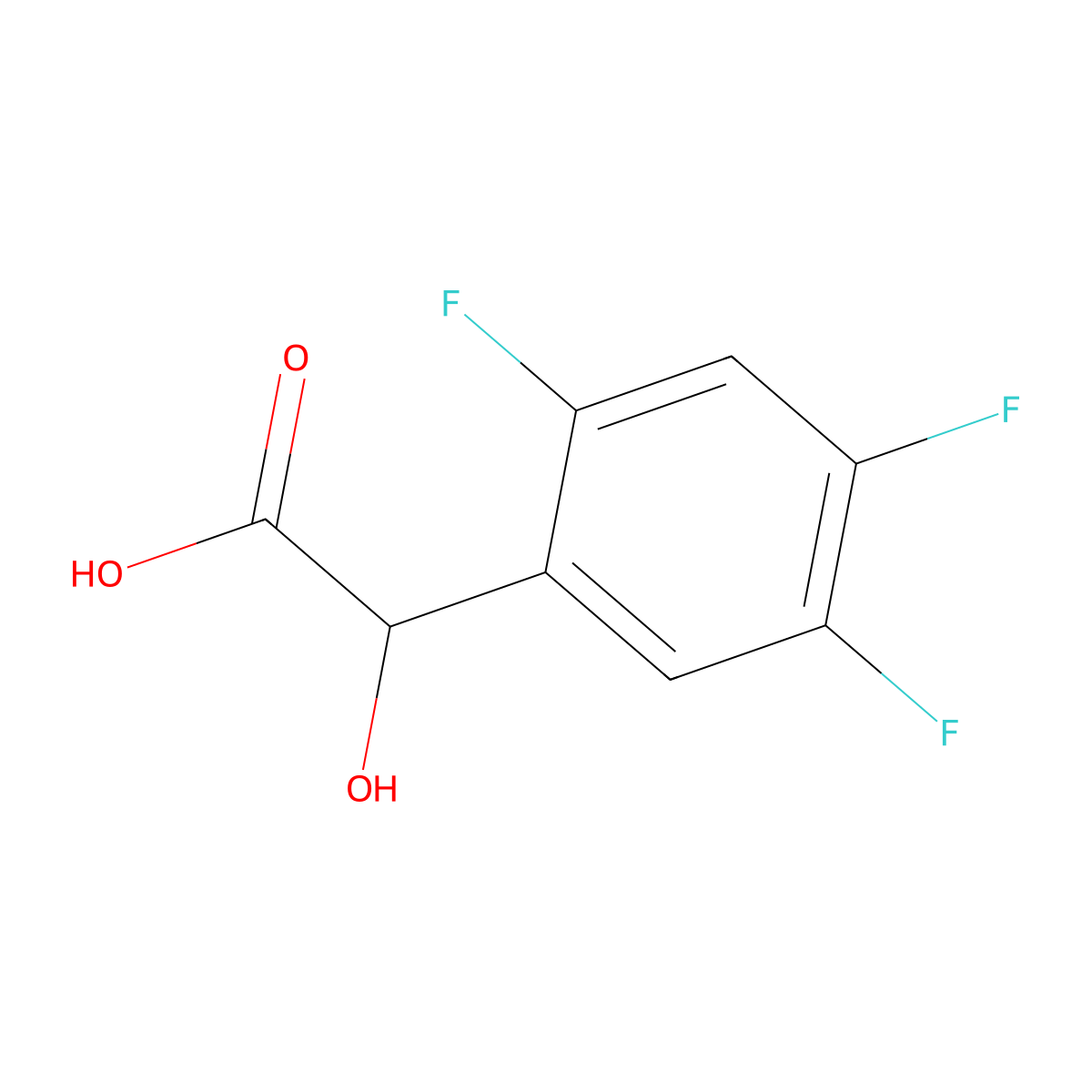 2,4,5-Trifluoromandelic acid molecular structure, CAS 375369-29-2