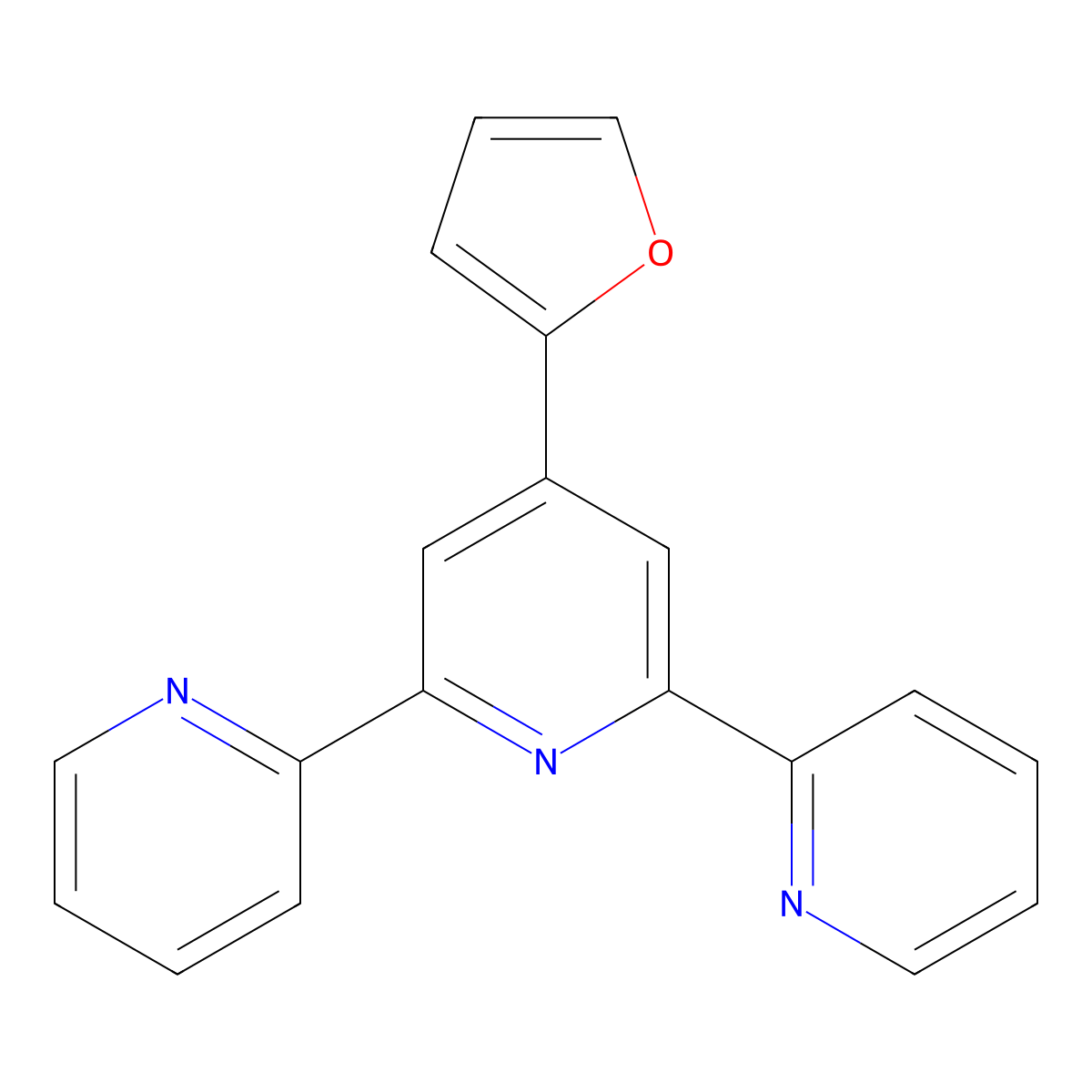4'-(Furan-2-yl)-2,2':6',2''-terpyridine molecular structure, CAS 375382-77-7