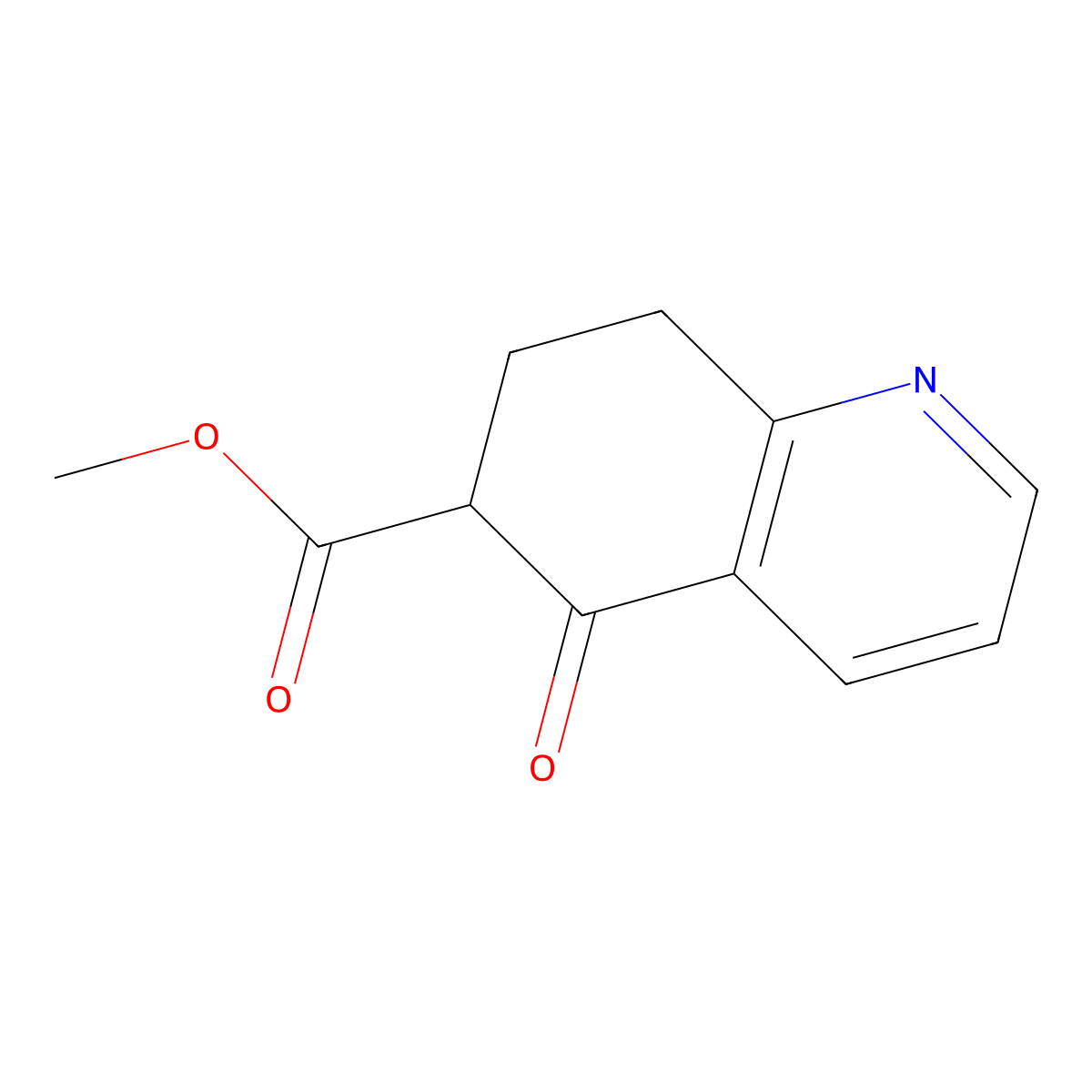Methyl 5-oxo-5,6,7,8-tetrahydroquinoline-6-carboxylate molecular structure, CAS 375386-65-5