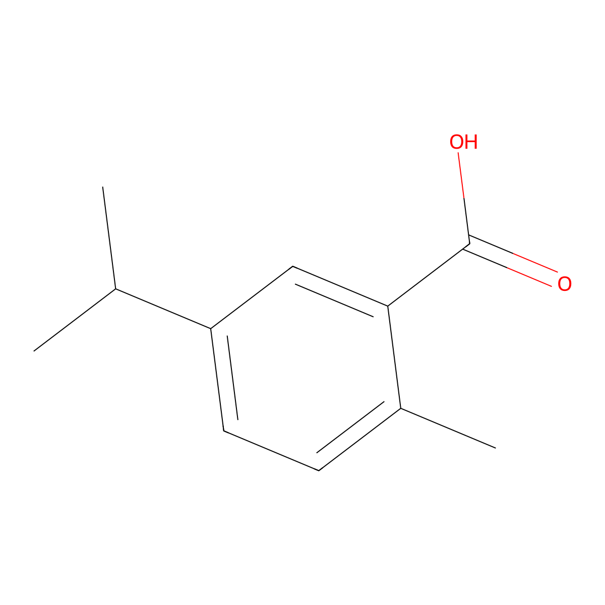 p-Cymene-2-carboxylic acid molecular structure, CAS 3754-72-1