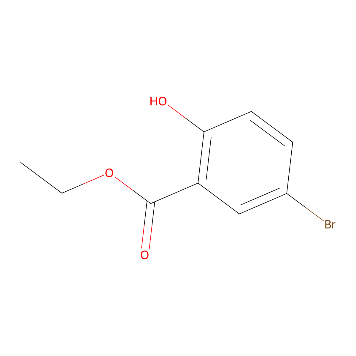 Ethyl 5-bromo-2-hydroxybenzoate molecular structure, CAS 37540-59-3