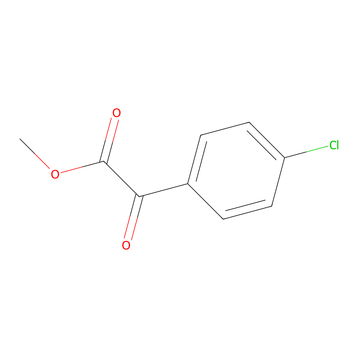 Methyl 2-(4-chlorophenyl)-2-oxoacetate molecular structure, CAS 37542-28-2