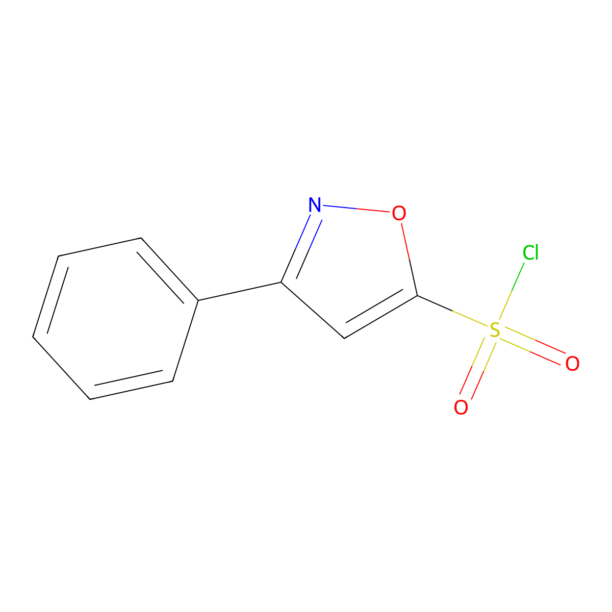 3-Phenyl-1,2-oxazole-5-sulfonyl chloride molecular structure, CAS 37543-50-3