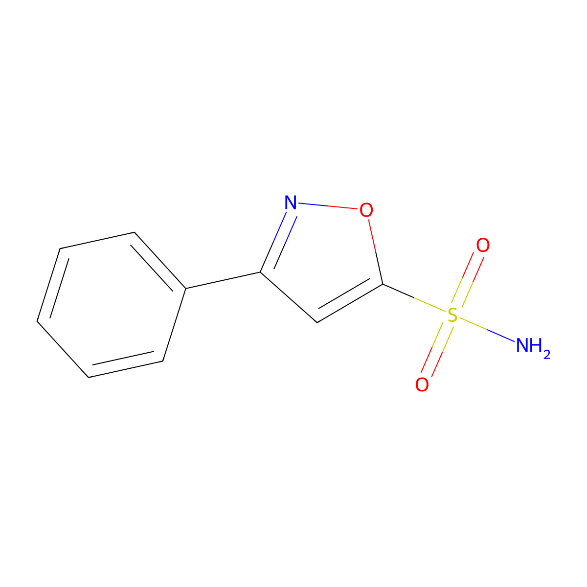 3-Phenyl-1,2-oxazole-5-sulfonamide molecular structure, CAS 37543-54-7