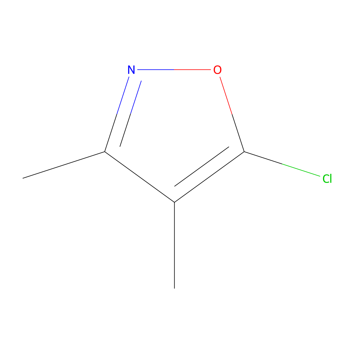 5-Chloro-3,4-dimethyl-1,2-oxazole molecular structure, CAS 37543-60-5