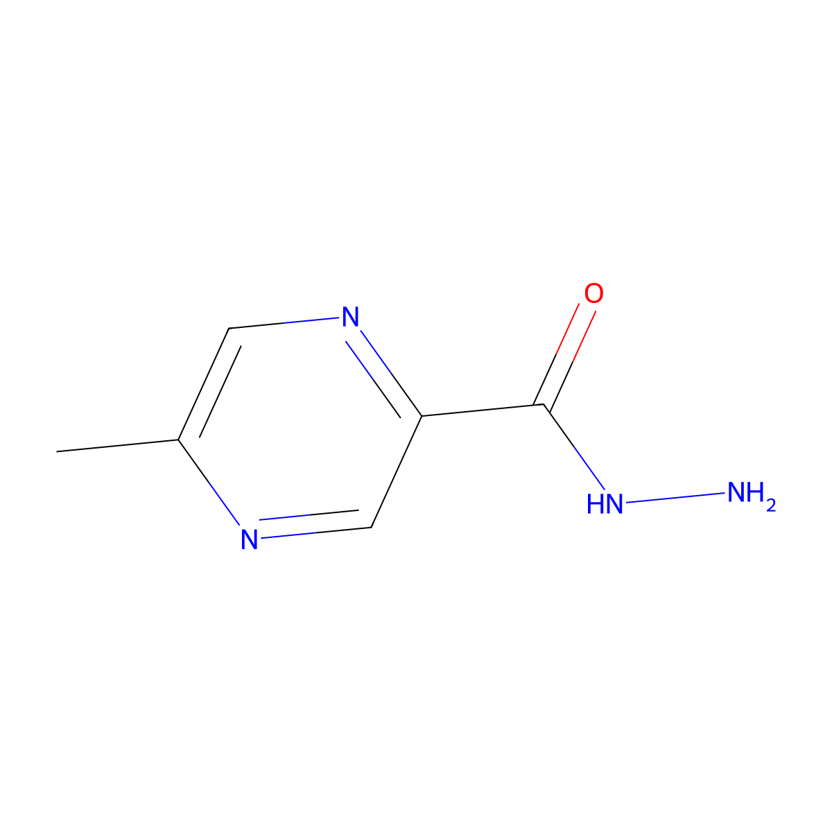 5-Methylpyrazine-2-carbohydrazide molecular structure, CAS 37545-33-8