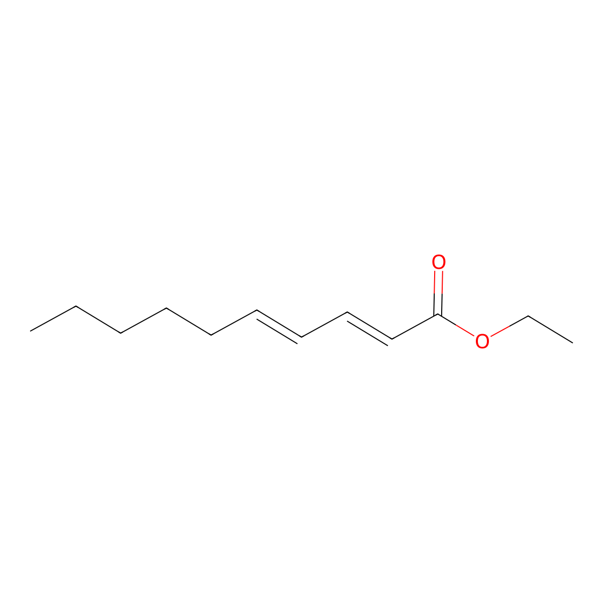 2,4-Decadienoic acid, ethyl ester, (2E,4E)- molecular structure, CAS 37549-74-9