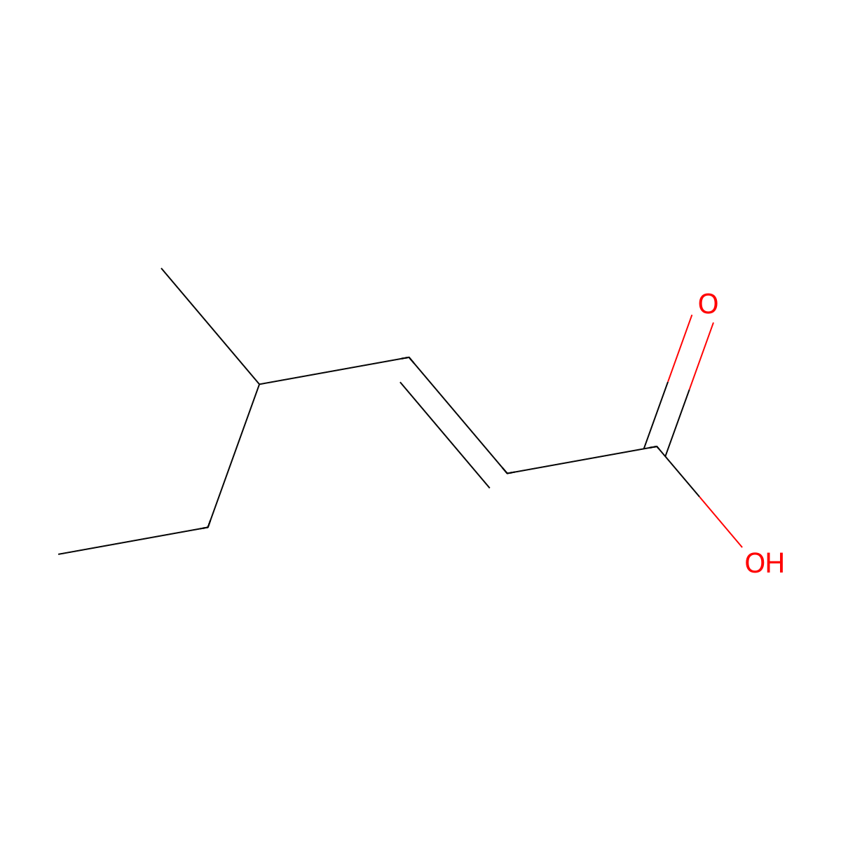 (E)-4-methylhex-2-enoic Acid molecular structure, CAS 37549-83-0