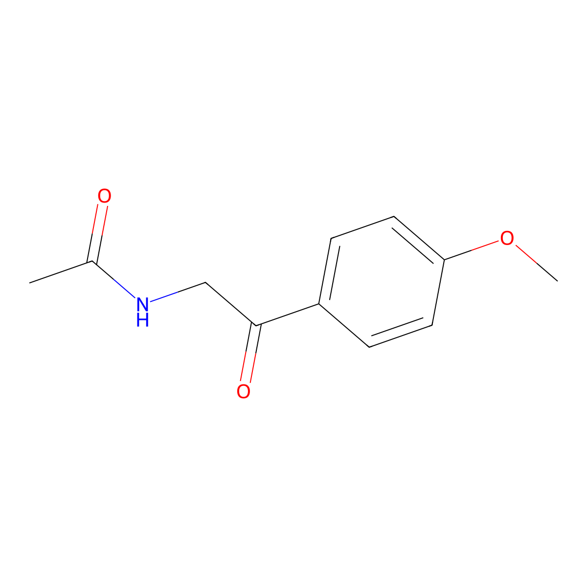 N-[2-(4-Methoxyphenyl)-2-oxoethyl]acetamide molecular structure, CAS 3755-89-3