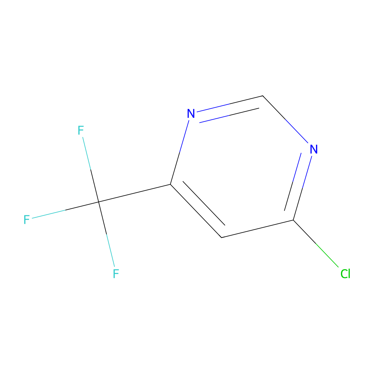 4-Chloro-6-(trifluoromethyl)pyrimidine molecular structure, CAS 37552-81-1