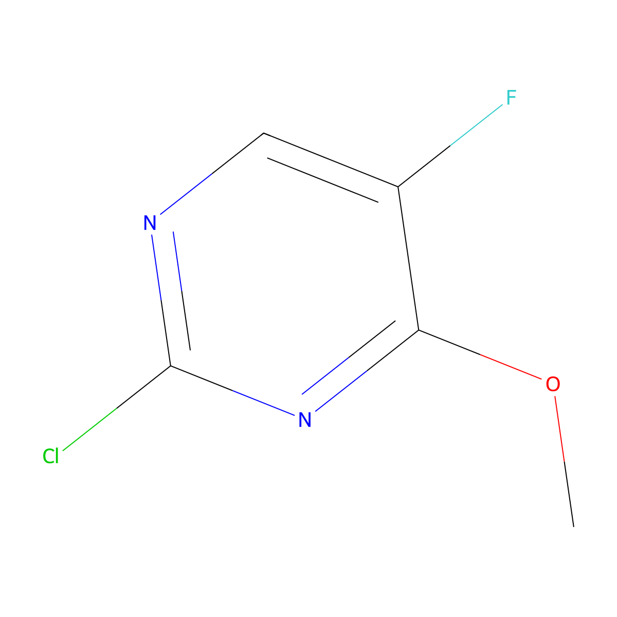 2-Chloro-5-fluoro-4-methoxypyrimidine molecular structure, CAS 37554-70-4