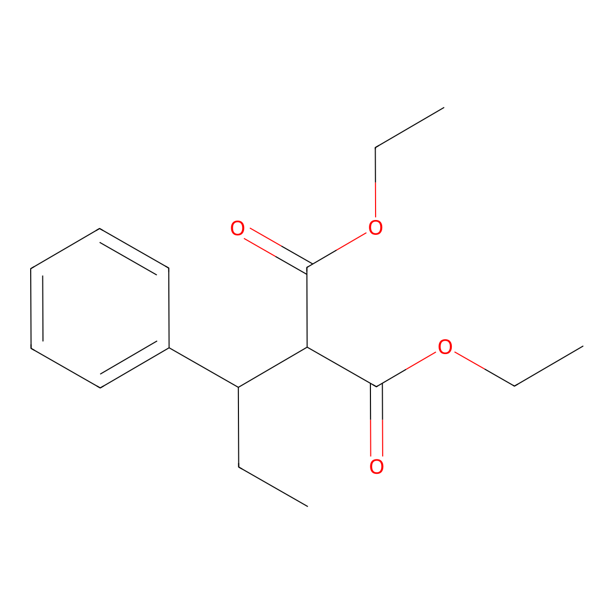 Diethyl 2-(1-phenylpropyl)malonate molecular structure, CAS 37556-02-8