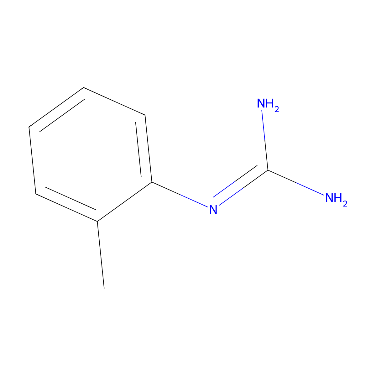 N-o-tolyl-guanidine molecular structure, CAS 37557-40-7