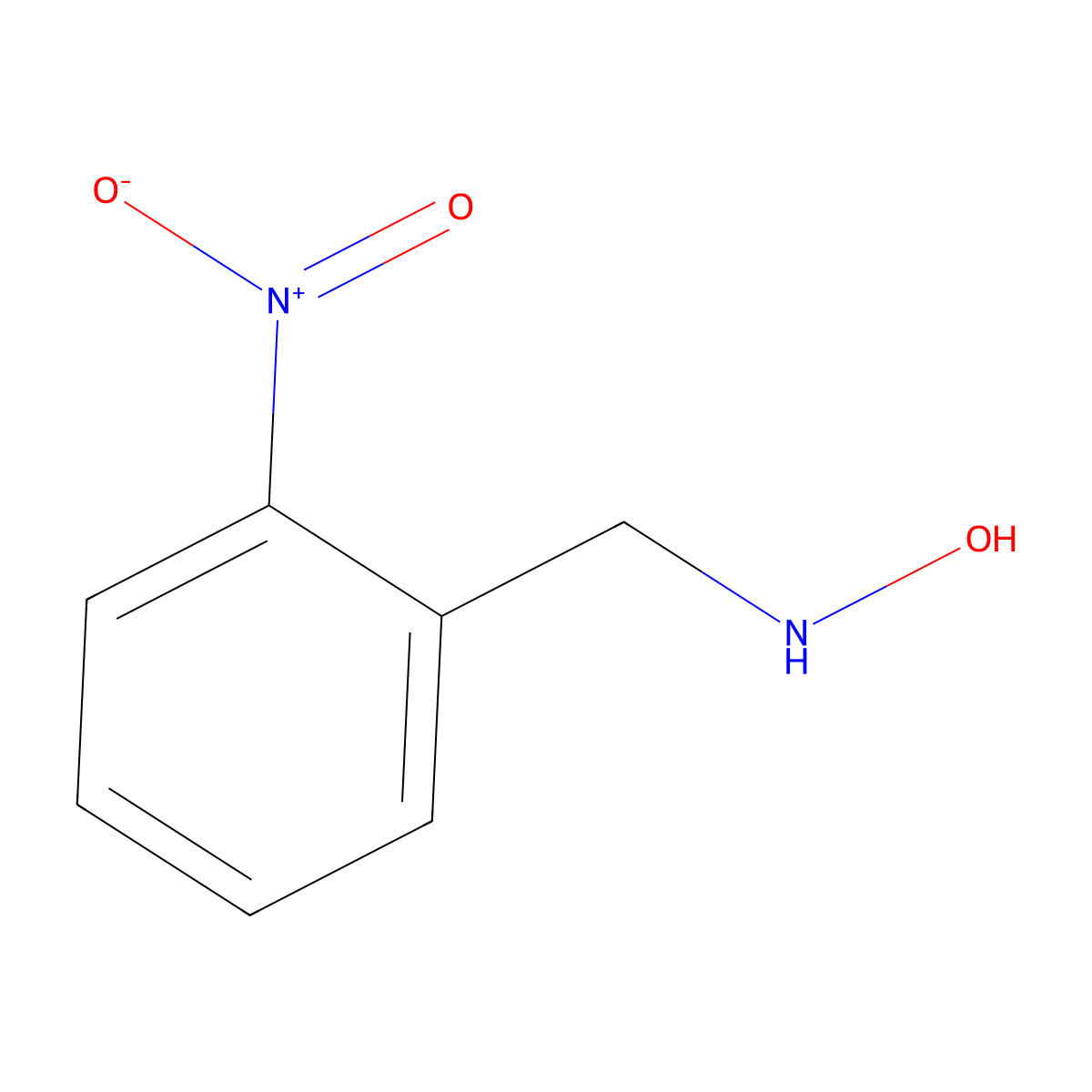N-[(2-nitrophenyl)methyl]hydroxylamine molecular structure, CAS 37558-77-3