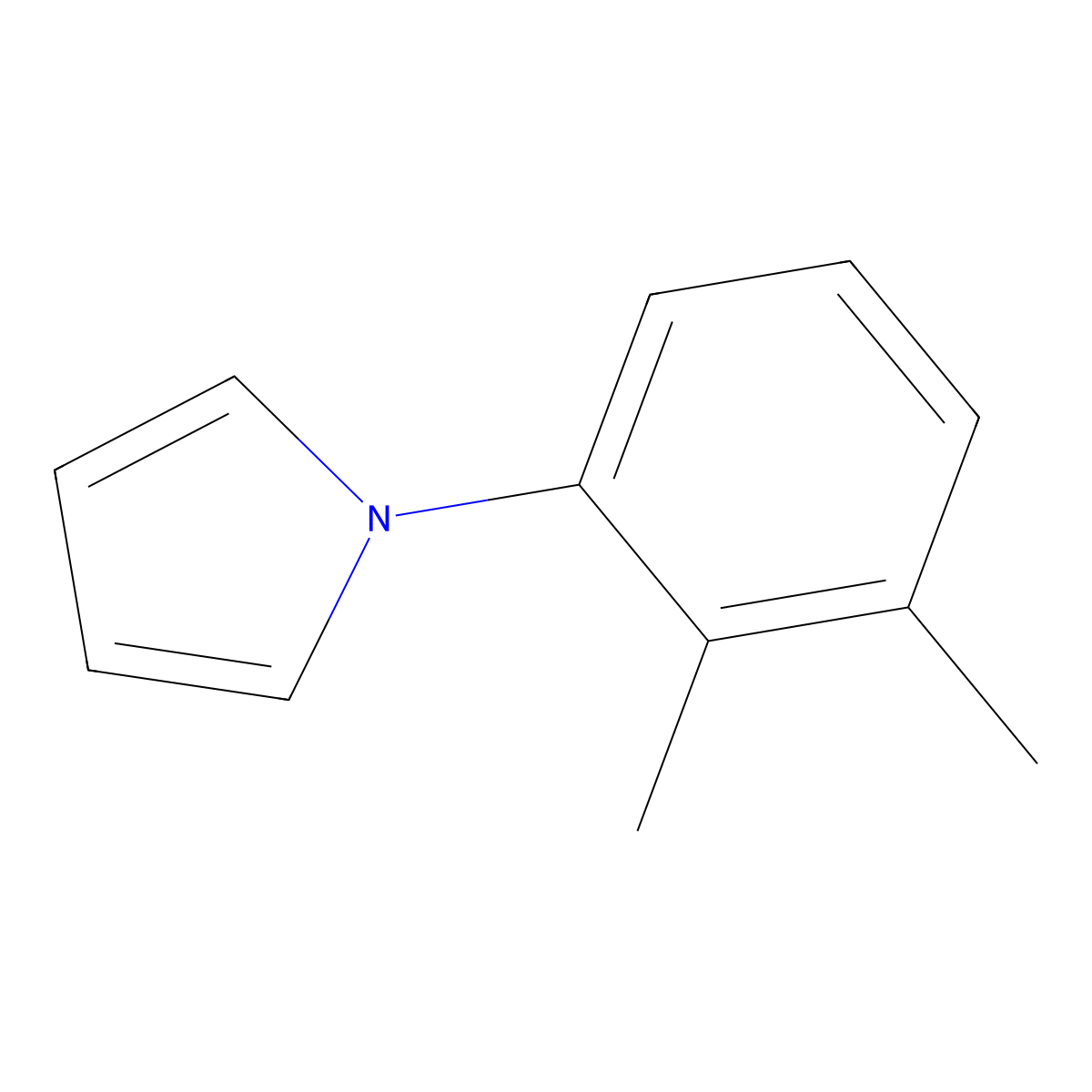 1-(2,3-dimethylphenyl)-1H-pyrrole molecular structure, CAS 37560-42-2
