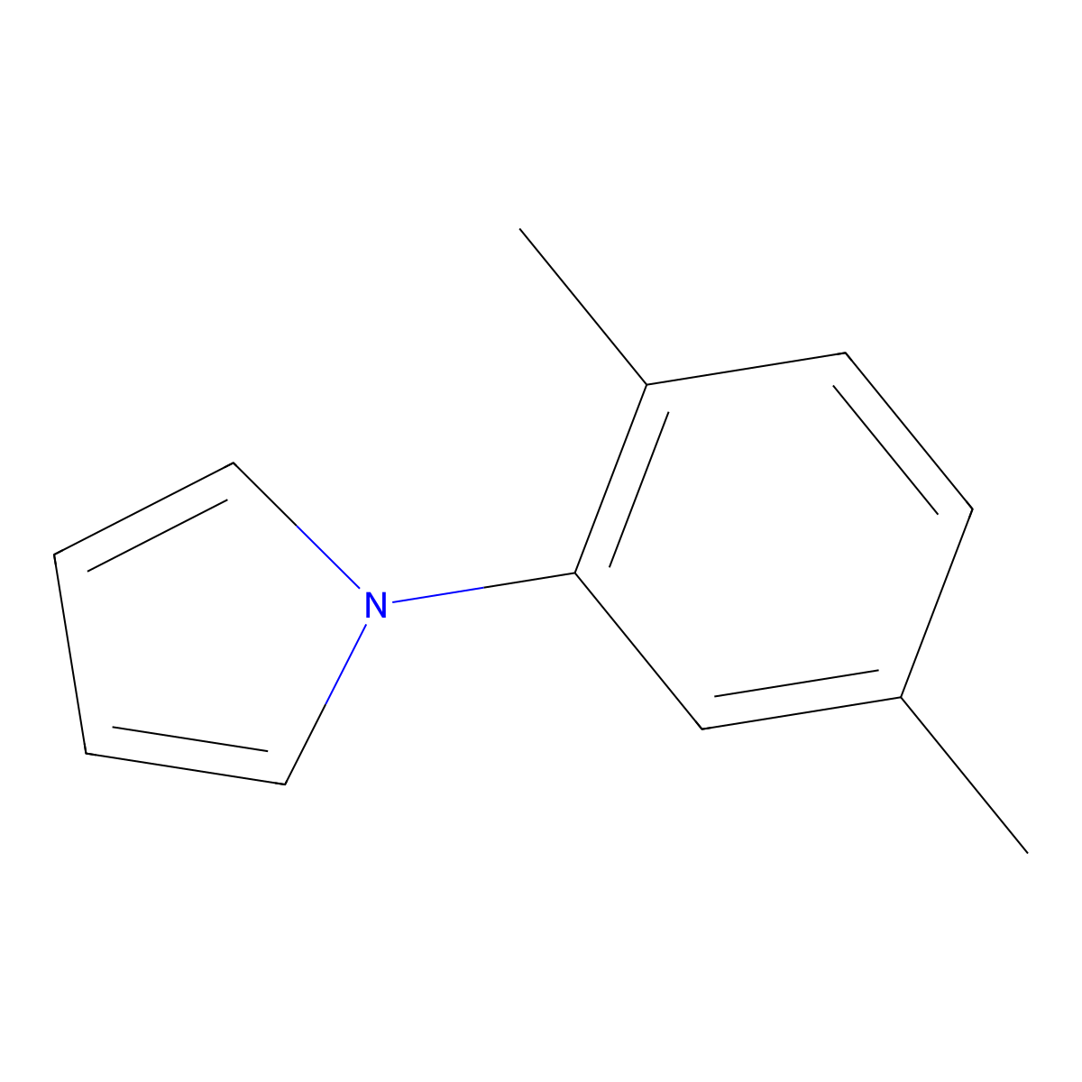1-(2,5-dimethylphenyl)-1H-pyrrole molecular structure, CAS 37560-44-4