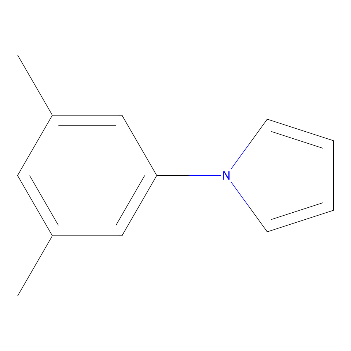 1-(3,5-dimethylphenyl)-1H-pyrrole molecular structure, CAS 37560-45-5