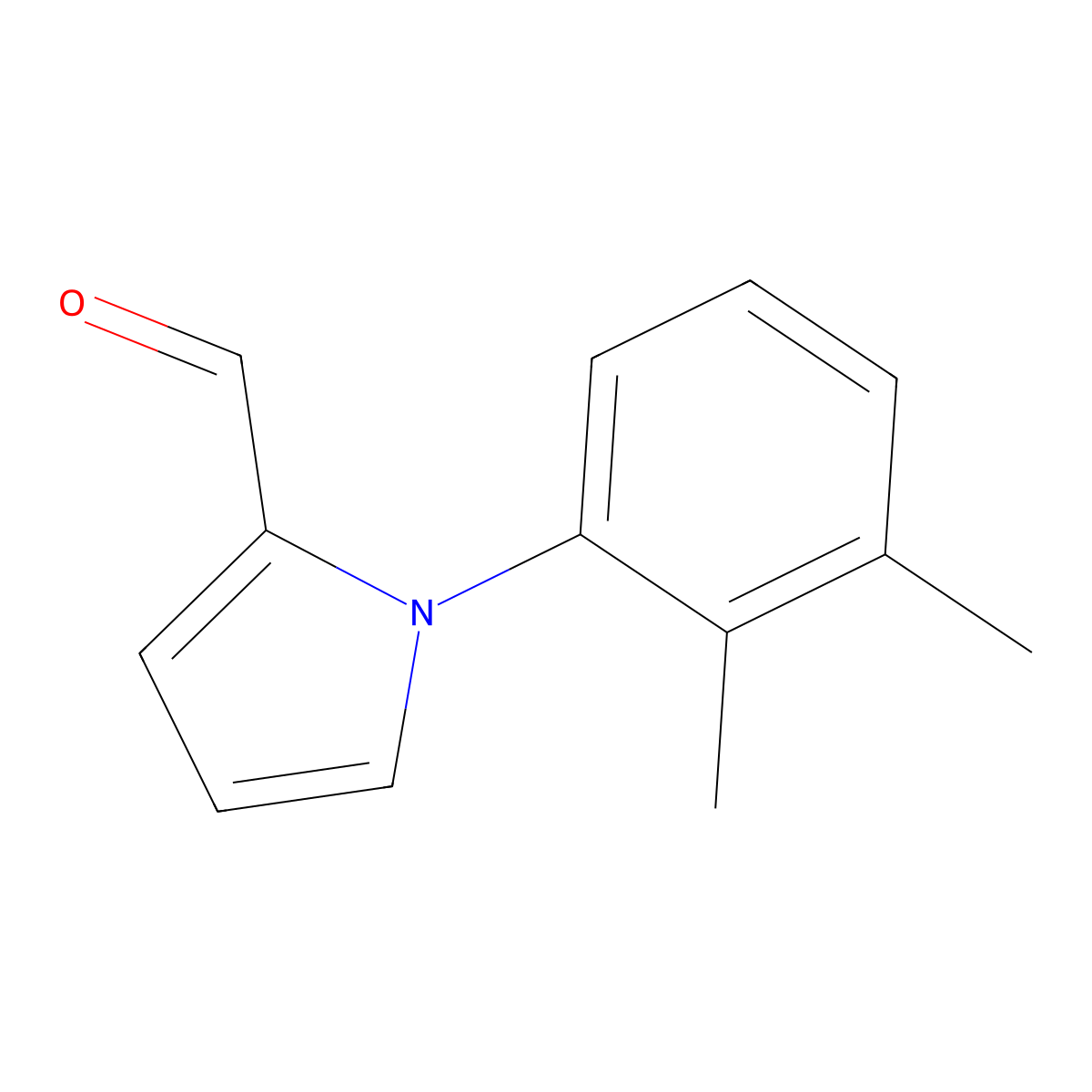 1-(2,3-dimethylphenyl)-1H-pyrrole-2-carbaldehyde molecular structure, CAS 37560-46-6