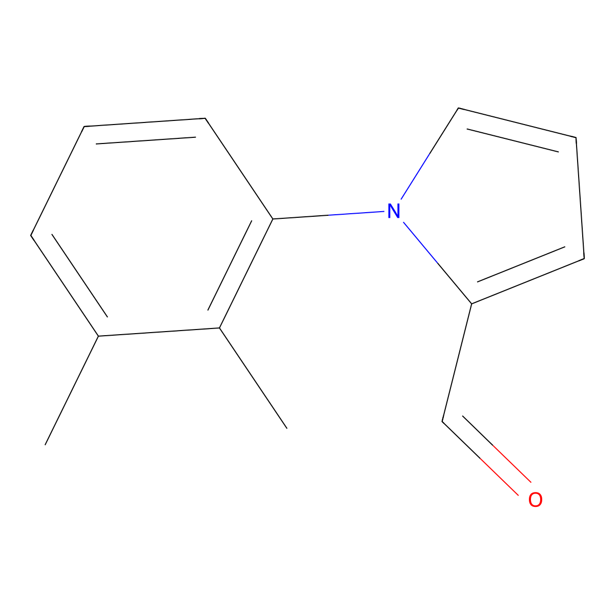 1-(2,3-dimethylphenyl)-1H-pyrrole-2-carbaldehyde molecular structure, CAS 37560-46-6