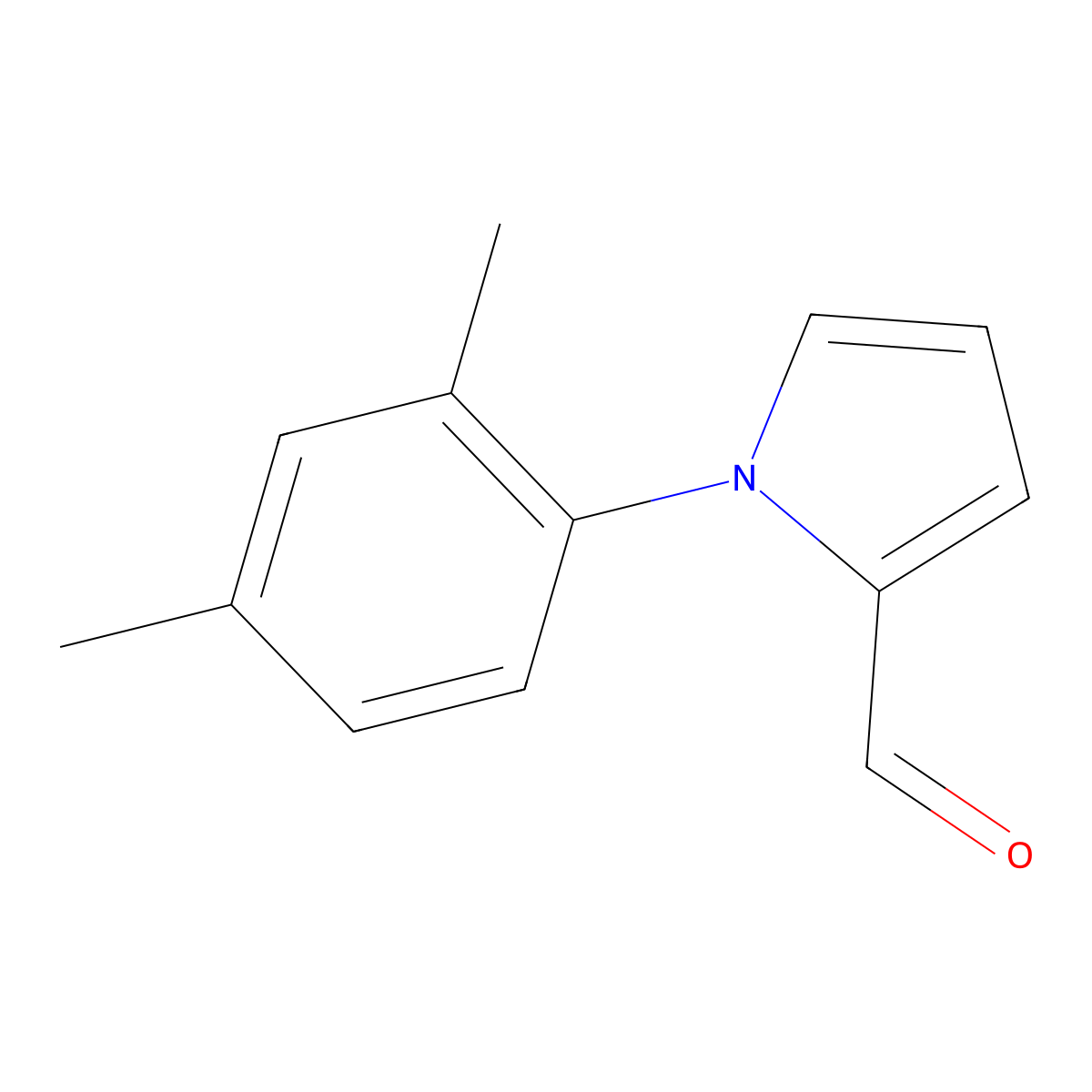 1-(2,4-dimethylphenyl)-1H-pyrrole-2-carbaldehyde molecular structure, CAS 37560-47-7