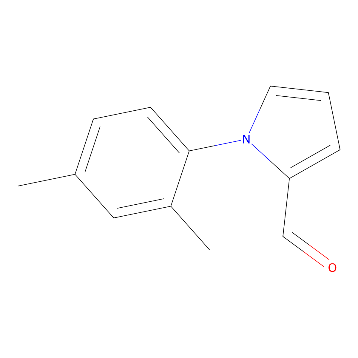 1-(2,4-dimethylphenyl)-1H-pyrrole-2-carbaldehyde molecular structure, CAS 37560-47-7