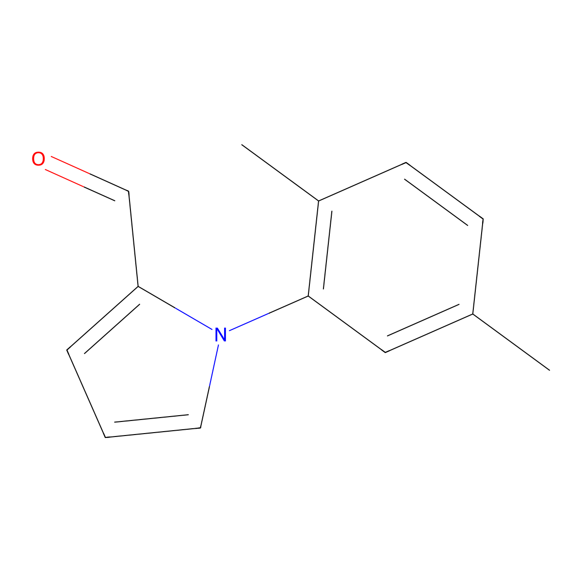 1-(2,5-dimethylphenyl)-1H-pyrrole-2-carbaldehyde molecular structure, CAS 37560-48-8