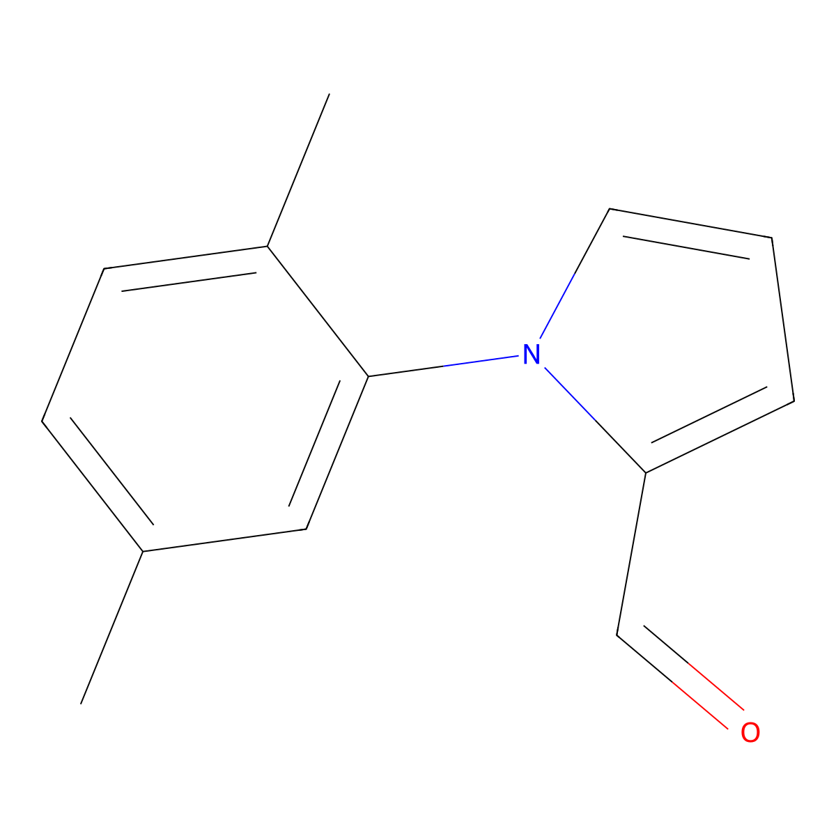 1-(2,5-dimethylphenyl)-1H-pyrrole-2-carbaldehyde molecular structure, CAS 37560-48-8