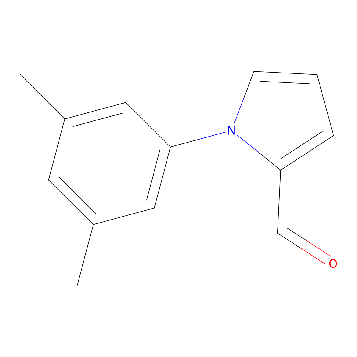 1-(3,5-dimethylphenyl)-1H-pyrrole-2-carbaldehyde molecular structure, CAS 37560-49-9