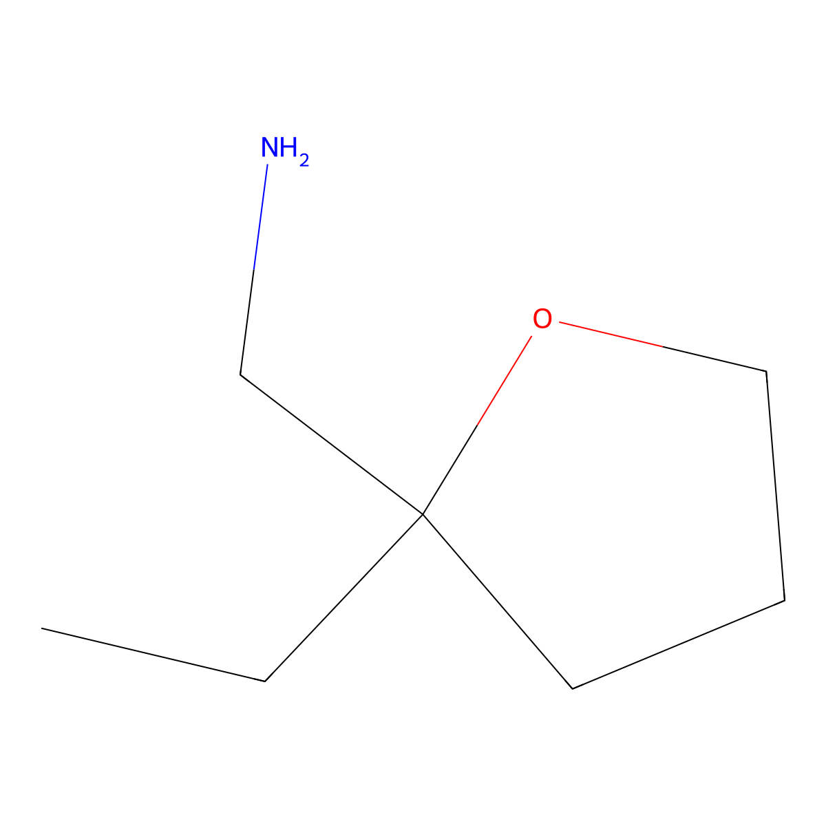 (2-Ethyloxolan-2-yl)methanamine molecular structure, CAS 37560-70-6