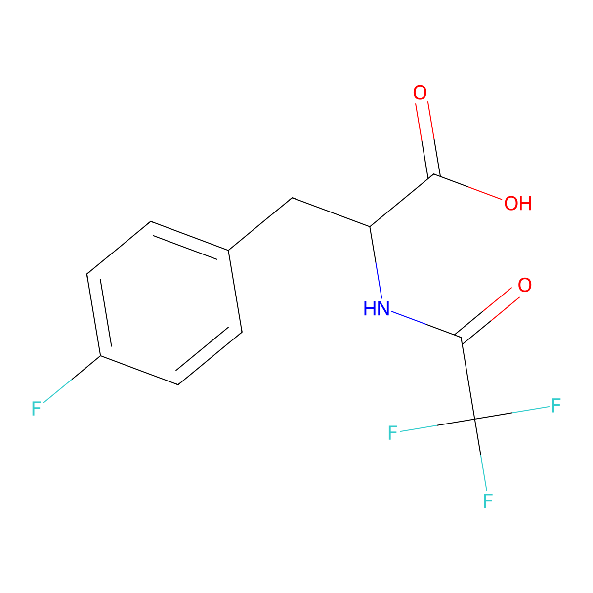4-Fluoro-N-(trifluoroacetyl)-L-phenylalanine molecular structure, CAS 37562-60-0