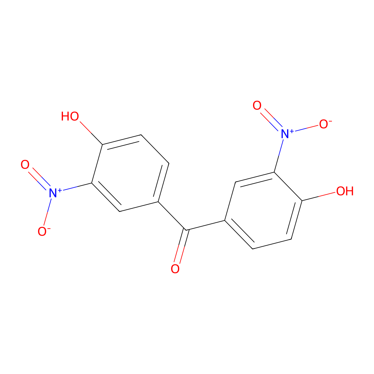 4,4'-Dihydroxy-3,3'-dinitrobenzophenone molecular structure, CAS 37567-35-4