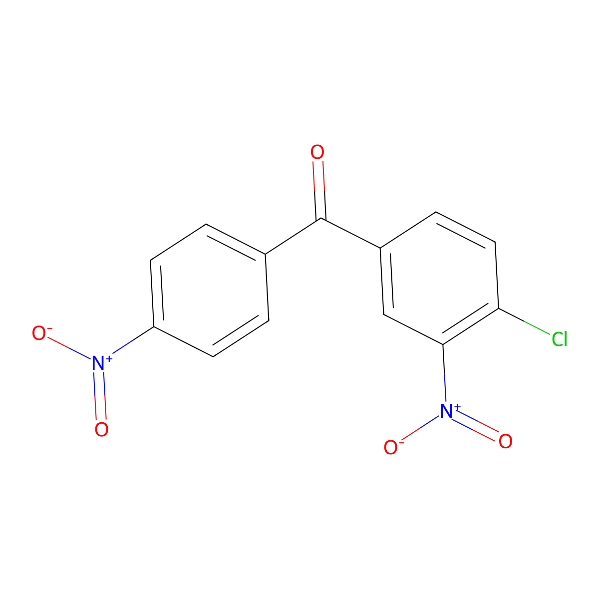 (4-Chloro-3-nitrophenyl)(4-nitrophenyl)methanone molecular structure, CAS 37567-38-7