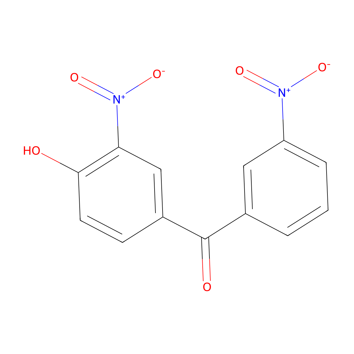 (4-Hydroxy-3-nitrophenyl)(3-nitrophenyl)methanone molecular structure, CAS 37567-45-6