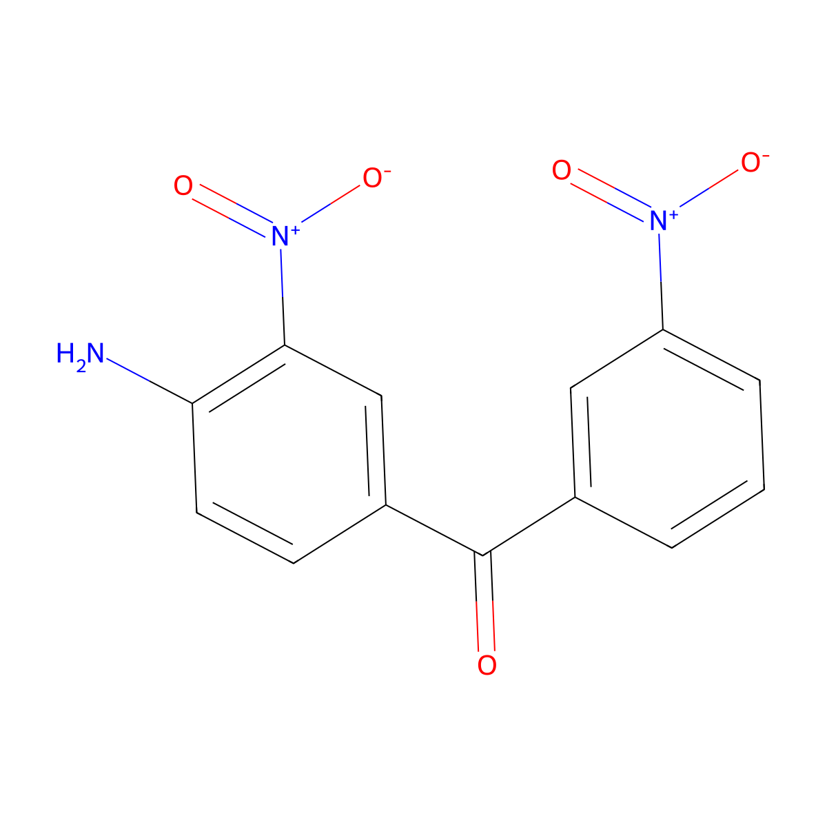 (4-Amino-3-nitrophenyl)(3-nitrophenyl)methanone molecular structure, CAS 37567-46-7