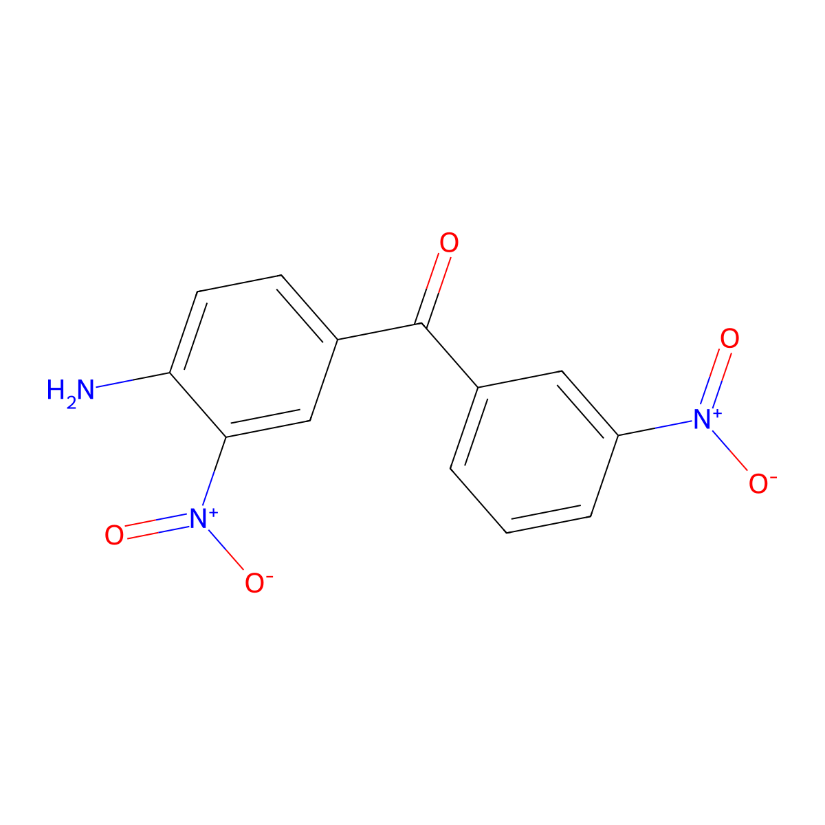 (4-Amino-3-nitrophenyl)(3-nitrophenyl)methanone molecular structure, CAS 37567-46-7
