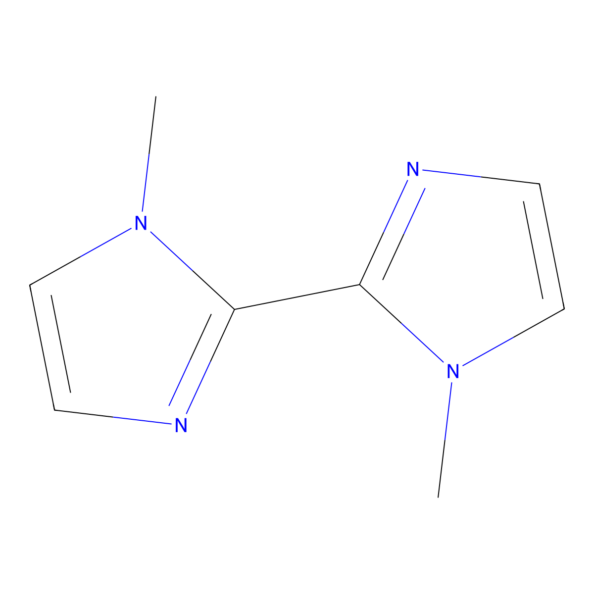 1,1'-Dimethyl-1H,1'H-2,2'-biimidazole molecular structure, CAS 37570-94-8
