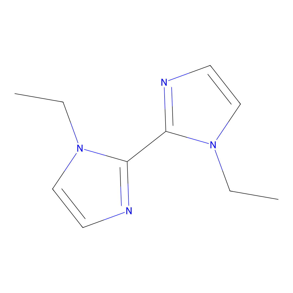 1,1'-Diethyl-1H,1'H-2,2'-biimidazole molecular structure, CAS 37572-50-2