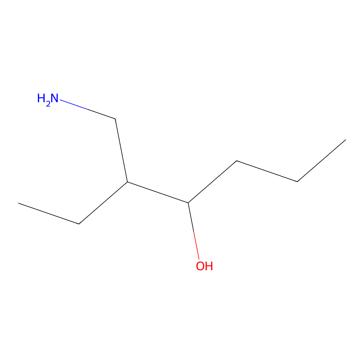 3-(Aminomethyl)heptan-4-ol molecular structure, CAS 37574-26-8
