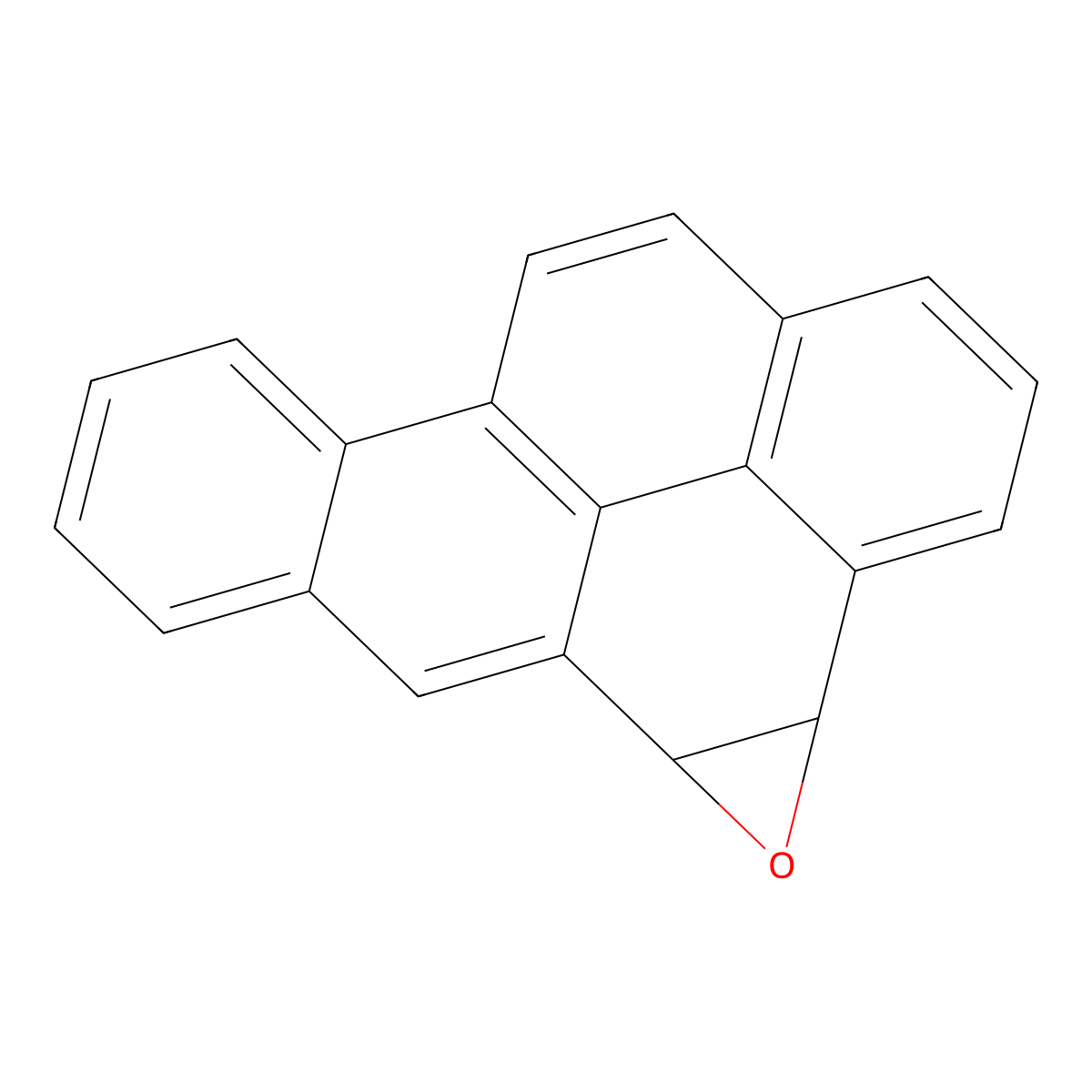 Benzo(a)pyrene 4,5-epoxide molecular structure, CAS 37574-47-3