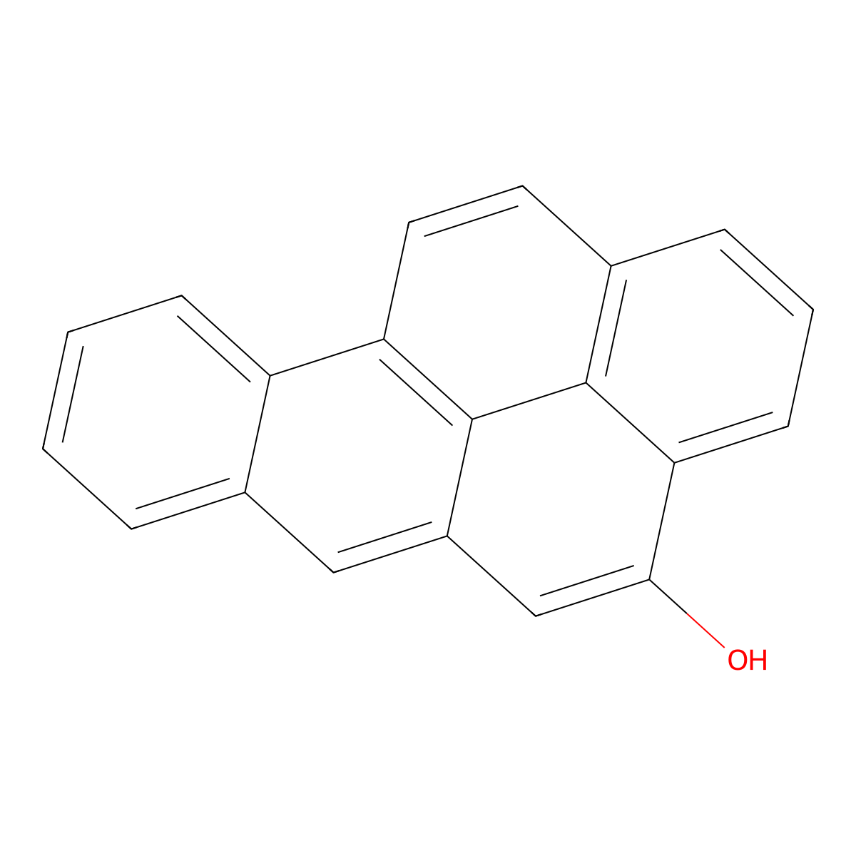 4-Hydroxybenzo[a]pyrene molecular structure, CAS 37574-48-4